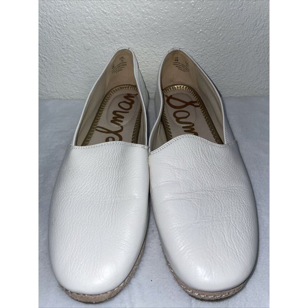 Sam Edelman white Leather Loafer/slip on shoes for casual or work Size 9M